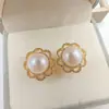 Set de Pendientes de Perla Natural Grande Edición de Año Nuevo Pendientes de 10-12 mm, Colgante, Anillo Estilo Simple y Versátil Regalo para Personas Mayores