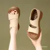 Sandalias de moda con punta abierta para mujer, nuevo estilo de verano, suela gruesa, ligeras, cómodas, adecuadas para personas menudas, sandalias de playa