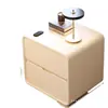 Mesita de noche madera maciza hogar dormitorio 2025 nuevo pequeño vintage estilo crema moderno minimalista armario de almacenamiento de noche