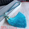 Accesorios para Joyería DIY Nudo Chino Colgante para Coche Conjunto Combinación Seda de Hielo Luminoso Doble Borla Colgante de Cintura