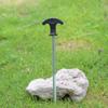 Outdoor Camping Dossel Tenda Ground Nails Caminhadas Escalada Solo congelado Unhas de aço em forma de T ousado e longo