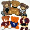Acessórios de Roupa Infantil Desenho Animado Toalha de Urso Grande Adesivos de Tecido Bordados Adesivos de Patch Bordados Adesivos DIY Costurados à Mão