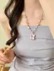 Melodía de Vacaciones en la Isla~ Collar de Flores de Colores Dopamina con Cuentas para Fotografía de Viajes, Cadena para Clavícula Exquisita y Versátil
