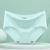 Ropa interior femenina de seda de hielo sin costuras, una sola pieza, transpirable, de cintura media, sexy, bragas, cabeza descubierta 810