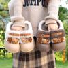 Itens Fofos para Casa de Inverno: Chinelos de Pelúcia de Algodão Genuínos Sanrio Hello Kitty, Sapatos de Algodão Fofos, Quentes e Confortáveis