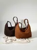 Bolsa Feminina de Axila, Transversal de Couro Genuíno Fosco, Nicho de Luxo Casual Popular Bolsa de Ombro Hobo Bolinho