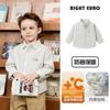 Camisa Masculina Espessa de Manga Longa com Forro de Fleece Estilo Europeu, Nova Roupa Infantil Inverno 2026, Blusa de Inverno para Crianças Pequenas