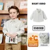 Camisa Gruesa de Manga Larga con Forro Polar Estilo Europeo para Niños, Nueva Ropa Infantil Invierno 2026, Top de Invierno para Niños Pequeños