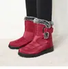 Nuevo modelo de invierno, forrado de felpa y engrosado, cómodos y cálidos zapatos de algodón, zapatos antideslizantes de media caña con suela gruesa, botas de nieve unisex