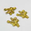 Bricolaje Cobre Fundido Maceta Flor Latón Cobre Embrión Antiguo Horquilla Paso Colgante Colgante Pequeño Aretes Aretes Cobre Puro