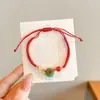 Pulsera de Hilo de Cinco Colores para el Festival del Bote del Dragón, Pulsera Tradicional Infantil con Amuleto de Paz, Pulsera Tejida a Mano Estilo Chino Antiguo Al por Mayor