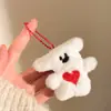 LLAVERO HECHO A MANO PARA EVENTOS CADENA MUÑECO DE PELUCHE COLGANTE DE MUÑECA BOLSA CON CORAZÓN DE NIÑA JOYERÍA COLGANTE PARA MUÑECA