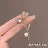 Nuevo Broche de Tulipán para Mujer Lujo Elegante Pin Elegante Aguja de Solapa Hebilla Antideslizante Celebridad de Internet Corsage Sencillo Venta al por Mayor