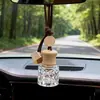 Frasco Vazio para Perfume de Carro, Pingente de Fragrância para Carro, Frasco de Vidro com Tampa de Madeira Maciça, Frasco Difusor Universal para Óleos Essenciais, Fornecimento Direto do Fabricante