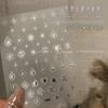 Pegatinas de Uñas Vintage al por Mayor Forma de Cruz Estilo Buccellati Lámina Dorada y Plateada Pegatinas 3D para Uñas Decoraciones para Uñas