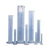 Cilindro Graduado Línea Azul para Enseñanza e Investigación Científica Material Engrosado PP Vidrio Químico Laboratorio Enseñanza 25ml Cilindro Graduado de Plástico Línea Azul