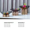 Puesto de Snacks para Buffet de Hotel, Mesa de Exhibición para Pausa de Té con Comida Fría, Plato Dorado para Frutas, Bol para Ensalada, Bol para Platos Fríos, Expositor para Postres