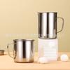 Taza medidora de acero inoxidable 304, taza medidora de leche, té y café, taza medidora de cera líquida, experimento con escala, taza de agua