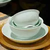 Cuenco de Arroz Celadón para Uso Doméstico Modelo Nuevo 2025 Set de Vajilla de Alto Valor Apto para Microondas Cuenco para Fideos Cuenco de Arroz Set de Vajilla Celadón