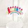 Decoración para Pastel Nubes Arcoíris Impresión a Color Decoración para Pastel Feliz Cumpleaños Enchufe Decoración para Pastel Unicornio Inserto