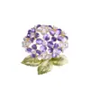 Esmalte moda rosa morado flor broche lujo ligero regalo pin flor accesorios anti-luz corsage fábrica venta al por mayor