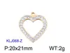 Colgante de Acero Inoxidable en Forma de Corazón Accesorios para Joyería DIY Corazón Hueco con Pedrería Combinación de Amor Collar Pulsera Dijes