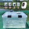 Cubo de caja para peces vivos sellado lleno de oxígeno montado en vehículo para exteriores, gran capacidad, engrosado, equipo de pesca de mariscos, caja de pesca de plástico para pesca salvaje