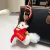 Chaveiro de Pelúcia Yuanbao Cavalo Pequeno Amuleto da Sorte Brinquedo Fofo Pingente de Bolsa Presente de Ano Novo