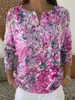 Sudadera con Botones y Cuello en V de Nuevo Estilo Transfronteriza de Manga Larga Otoño e Invierno con Estampado Moda Personalizada Chaqueta Suéter Casual para Mujer