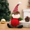 Colgante de Peluche Navideño con Gorro de Punto, Función de Iluminación, Regalo Decorativo, Muñeco de Nieve para Escaparate