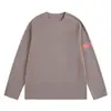 Camiseta Deportiva Blanca de Cuello Redondo y Manga Larga Moda con Costuras de Contraste Mangas Divididas Doble Barra Holgada Casual Camiseta Base para Hombres y Mujeres