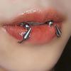 Anel de ferradura de cone pontudo, titânio, aço inoxidável, anel de lábio, unha de lábio, personalidade, punk, piercing de punção, joia, anel C, fronteira cruzada