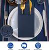 Servilletas de Lino Azul Marino para Cena de Boda Transfronterizas Servilletas de Bolsillo Desechables Bolsillo para Cubiertos Papel de Servilleta Libre de Polvo