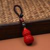 Colgante Llavero Calabaza Fulu Cinabrio Creativo Cuerda Trenzada Llavero Anillo para Llaves de Coche Regalo Colgante para Hombre y Mujer