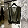 2026 Nova Blusa Camisa Casual Versátil Verde Militar Solta Original Decote V Emagrecedora Feminina