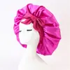 Gorro de Satén Imitación Seda con Correa Suave Ajustable, Gorro de Noche, Adecuado para Dormir, Gorro con Correa para Cabello Rizado