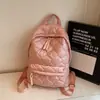 Mochila de Algodão de Grande Capacidade Feminina 2025 Novo Estilo Simples Moda Casual Bolsa Escolar Mochila Popular de Estilo Nicho