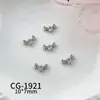 Accesorios Premium de Zirconia para Uñas, Lujo Ligero Estilo Francés, Brillantes Decoraciones de Diamantes para Uñas Portátiles en Forma de Arco Creciente con Diamantes Completos en el Lateral