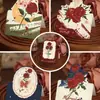 Miau Descrição: Cartão de Saudação Rosa Apaixonada Cartão Pequeno Cartão de Saudação de Feliz Aniversário Etiqueta Simples Material Floral Florista