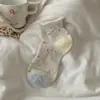 Calcetines tipo lazo estilo miu para mujer, estilo fino de verano, beige, gris, azul claro, antideslizantes, calcetines cortos de malla transpirable poco profundos