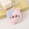 Nuevo llavero de gato KT de felpa con bloques de color, lindo colgante de gato de peluche, decoración para bolso, accesorio de regalo