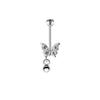 Pendientes de Acero Inoxidable con Flor de 5 Circonitas Material de Cobre Gotas de Aceite Mariposa Gotas de Agua Pendientes para Hélice Auricular Joyería para Piercings