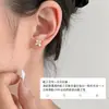 Brincos de Flor de Gardênia Doces e Exquisitos para Mulheres, Alto Padrão, Luxo Acessível, Brincos Modernos e Elegantes, Brincos com Design Exclusivo