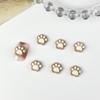 Nuevos accesorios para uñas de flocado luminoso de dibujos animados serie M Marrón otoño e invierno Accesorios para uñas de resina de garra de gato de conejo oso