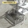 Caja de Almacenamiento de Escritorio Patrón Glaciar Cosméticos Cesta Transparente Dormitorio Organizador de Cajones para Mascarillas Snack Estante de Almacenamiento Varios