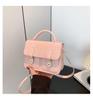 Moda de Verano 2026 Bolso Cruzado de Hombro de Moda Bolso Cuadrado Pequeño de PU de Color Sólido Elegante Bolso de Mano para Mujer