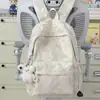 Mochila de color sólido con degradado y letras, simple y versátil, para estudiantes de secundaria y preparatoria, ligera, simple, elegante y de gran capacidad