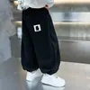 Pantalones Holgados de Pierna Curva para Niños Primavera y Otoño Estilo Coreano Pantalones Casuales Atractivos para Niños Pantalones Versátiles de Otoño para Bebé Comercio Exterior