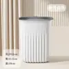 Cubo de Basura Grande para el Hogar con Tapa y Anillo de Presión para Baño, Cocina, Sala de Estar, Dormitorio y Oficina, Forma Cuadrada