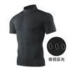 Meias calças masculinas e femininas de verão secagem rápida tops esportivos fitness treinamento gola alta respirável absorvente de suor roupas de trabalho de personal trainer